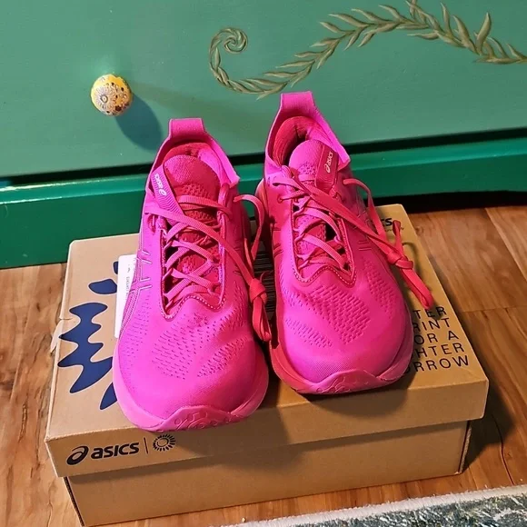 Asics Pink Rave Women's GEL-NIMBUS 25 Running Shoes - Picture 2 of 8
